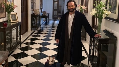 Saif Ali Khan at the Pataudi Palace in Haryana.