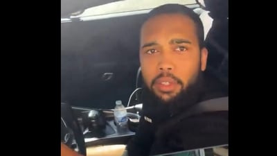 Nautica Malone shot himself after being caught naked and masturbating in his car at Bikini Beans Coffee in Arizona. (@unlimited_ls/X)
