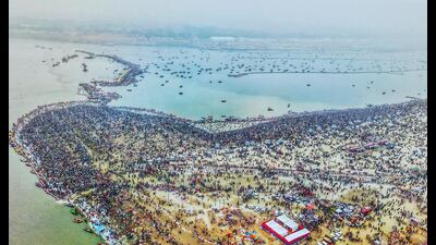 The Uttar Pradesh government anticipates a record-breaking turnout of over 45 crore attendees during the Mahakumbh this year. (HT Photo)