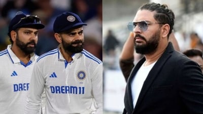 Yuvraj Singh (R) wants Rohit Sharma and Virat Kohli to play Ranji Trophy (AFP-Agencies) Yuvraj Singh (R) wants Rohit Sharma and Virat Kohli to play Ranji Trophy (AFP-Agencies)