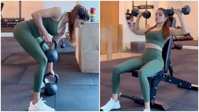 Samantha Ruth Prabhu works out at the gym. Samantha Ruth Prabhu works out at the gym.