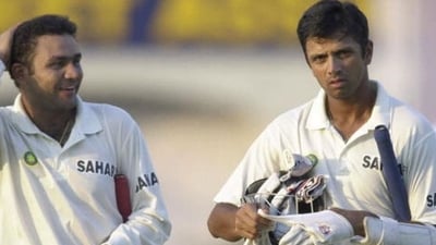 File photo of Virender Sehwag and Rahul Dravid. (Getty Images) File photo of Virender Sehwag and Rahul Dravid. (Getty Images)