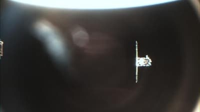 SpaDeX satellites holding position at 15m. (X/@isro)