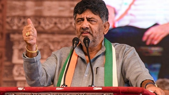 Karnataka deputy chief minister DK Shivakumar. (PTI)