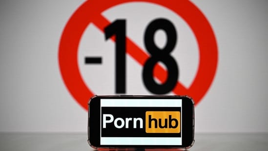 Pornhub's battle with age verification laws, privacy concerns, and allegations of hosting illegal content raise debates about protecting minors (Photo by Lionel BONAVENTURE / AFP) (AFP)