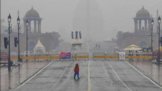 Safdarjung, which is representative of Delhi’s weather, recorded 3.9mm of rainfall over 24 hours until 8:30am. (PTI)