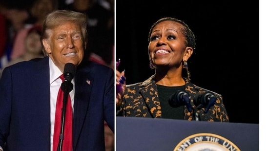 Donald Trump blasts Michelle Obama at Georgia rally, says she was ‘nasty’ to him (Photo by CHRISTIAN MONTERROSA / AFP, photo by Brandon Bell / GETTY IMAGES NORTH AMERICA / Getty Images via AFP)