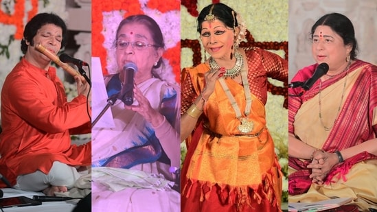 Rakesh Chaurasia, Usha Mangeshkar, Shobhana Narayan, Arati Ankalikar Tikekar and other performed Raag Seva at Shri Ram Temple, Ayodhya