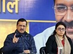Aam Aadmi Party (AAP) National Convener Arvind Kejriwal addresses a press conference. Aam Aadmi Party (AAP) National Convener Arvind Kejriwal addresses a press conference.