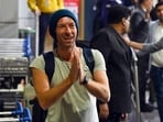 Chris Martin, the lead singer of Coldplay, arrived in Mumbai for the band's concert. Mumbai, India. Jan 16, 2025. Chris Martin, the lead singer of Coldplay, arrived in Mumbai for the band's concert. Mumbai, India. Jan 16, 2025.