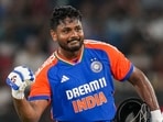 Sanju Samson's Champions Trophy chances are in limbo as BCCI plans to probe the batter's absence from the Vijay Hazare Trophy for Kerala. (PTI Photo/Shailendra Bhojak) (PTI10_12_2024_000322B)(PTI12_24_2024_000298B)