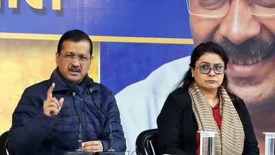 Aam Aadmi Party (AAP) National Convener Arvind Kejriwal addresses a press conference. (ANI) Aam Aadmi Party (AAP) National Convener Arvind Kejriwal addresses a press conference. (ANI)