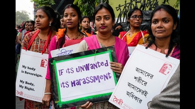 Activists from different non-government organisations walk in a rally with posters to mark the International Day for the Elimination of Violence against Women, in Kolkata, India, Monday, Nov. 25, 2024. (AP Photo/Bikas Das) (AP) Activists from different non-government organisations walk in a rally with posters to mark the International Day for the Elimination of Violence against Women, in Kolkata, India, Monday, Nov. 25, 2024. (AP Photo/Bikas Das) (AP)