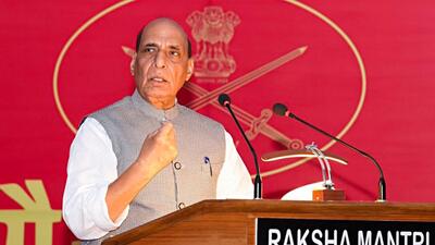 Defence minister Rajnath Singh underlined the need to boost the critical capabilities of the armed forces at the earliest to address new challenges (ANI) Defence minister Rajnath Singh underlined the need to boost the critical capabilities of the armed forces at the earliest to address new challenges (ANI)