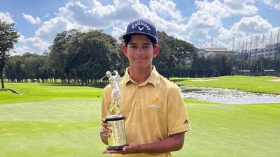 India’s teen golfing sensation Kartik Singh. (X) India’s teen golfing sensation Kartik Singh. (X)