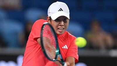 Learner Tien of the US in action during his second round match against Russia's Daniil Medvedev. (REUTERS) Learner Tien of the US in action during his second round match against Russia's Daniil Medvedev. (REUTERS)