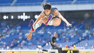 Long jumper Shaili Singh. (Getty Images) Long jumper Shaili Singh. (Getty Images)