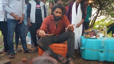 Naga Chaitanya learnt a traditional fish stew recipe to cook for fishermen. Naga Chaitanya learnt a traditional fish stew recipe to cook for fishermen.