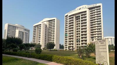On February 10, 2022, renovations at a sixth-floor flat of Tower D in the society led to the ceiling of a bedroom collapsing, causing a cascade effect in which portions of flats caved in all the way down to the first floor. Following the incident, in which two residents were killed, the Haryana department of town and country planning (DTCP) ordered a structural audit of the entire complex. (HT PHOTO) On February 10, 2022, renovations at a sixth-floor flat of Tower D in the society led to the ceiling of a bedroom collapsing, causing a cascade effect in which portions of flats caved in all the way down to the first floor. Following the incident, in which two residents were killed, the Haryana department of town and country planning (DTCP) ordered a structural audit of the entire complex. (HT PHOTO)
