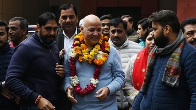 AAP candidate Manish Sisodia file his nomination at Amar Colony SDM Office, New Delhi. (Photo by Vipin Kumar/ Hindustan Times) AAP candidate Manish Sisodia file his nomination at Amar Colony SDM Office, New Delhi. (Photo by Vipin Kumar/ Hindustan Times)