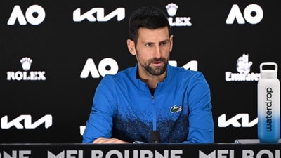 Novak Djokovic during a press conference at Australian Open (AFP) Novak Djokovic during a press conference at Australian Open (AFP)