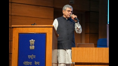 Union Minister Ashwini Vaishnaw briefs the media on Union cabinet decisions, in New Delhi. (PTI) Union Minister Ashwini Vaishnaw briefs the media on Union cabinet decisions, in New Delhi. (PTI)