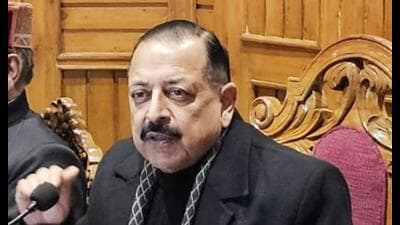 Union minister Jitendra Singh addresses mediapersons in Shimla on Friday. (HT photo) Union minister Jitendra Singh addresses mediapersons in Shimla on Friday. (HT photo)