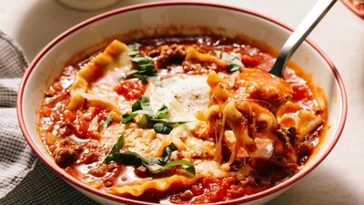 Instead of painstakingly layering pasta, sauce, and cheese in a casserole dish, lasagna soup combines all the same flavors in a rich, brothy base. Instead of painstakingly layering pasta, sauce, and cheese in a casserole dish, lasagna soup combines all the same flavors in a rich, brothy base.