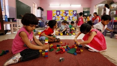 Delhi Nursery Admission 2025-26: Private schools will release the first merit list for entry-level classes today (Ajay Aggarwal / HT File Photo) Delhi Nursery Admission 2025-26: Private schools will release the first merit list for entry-level classes today (Ajay Aggarwal / HT File Photo)