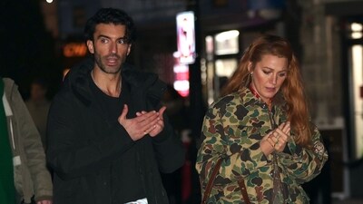 Justin Baldoni and Blake Lively on the sets of It Ends With Us