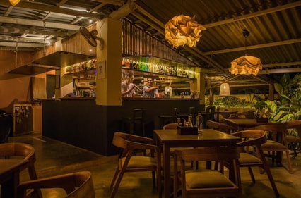 Interior of Hideaway in Goa. Interior of Hideaway in Goa.