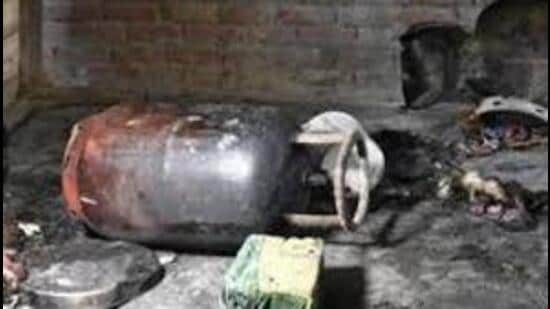 Four members of a family suffered burn injuries after a gas cylinder exploded in a house in Giaspura on Thursday late. The intensity of the blast was so powerful that the explosion could be heard from a considerable distance. (Representational image)