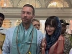 Chris Martin and Dakota Johnson at visited the iconic Shri Babulnath Temple on Friday