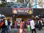 People walk past posters and installations displayed to condemn the rape and murder of a doctor at the protest site inside the state-run RG Kar Medical College and Hospital in Kolkata on January 17, 2025, on the eve of the court's verdict. People walk past posters and installations displayed to condemn the rape and murder of a doctor at the protest site inside the state-run RG Kar Medical College and Hospital in Kolkata on January 17, 2025, on the eve of the court's verdict.