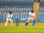 Mumbai: Indian cricketer Rohit Sharma bats during a practice session of Mumbai's Ranji Trophy team, at Wankhade Stadium. Mumbai: Indian cricketer Rohit Sharma bats during a practice session of Mumbai's Ranji Trophy team, at Wankhade Stadium.