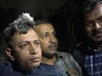 Vijay Das, the main accused in Saif Ali Khan's stabbing case, in police custody. (ANI PHOTO) Vijay Das, the main accused in Saif Ali Khan's stabbing case, in police custody. (ANI PHOTO)