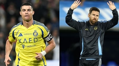 Cristiano Ronaldo once again fell victim to 'Lionel Messi' chants. Cristiano Ronaldo once again fell victim to 'Lionel Messi' chants.