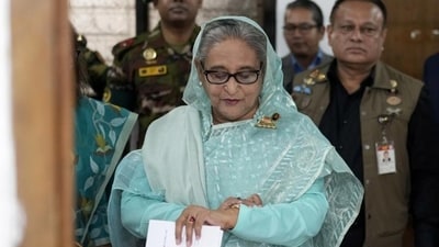 Bangladesh’s latest demand for Sheikh Hasina’s extradition has illustrated how the country’s political crisis has cemented itself as one of the most pressing quandaries in the complex tapestry of India’s neighbourhood policy. (File image) (HT_PRINT) Bangladesh’s latest demand for Sheikh Hasina’s extradition has illustrated how the country’s political crisis has cemented itself as one of the most pressing quandaries in the complex tapestry of India’s neighbourhood policy. (File image) (HT_PRINT)