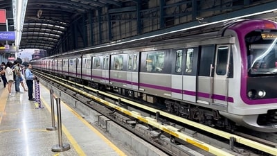 Bengaluru metro's Purple Line will face disruption on Sunday morning. (X/@bykarthikreddy) Bengaluru metro's Purple Line will face disruption on Sunday morning. (X/@bykarthikreddy)