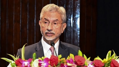 External affairs minister S Jaishankar delivers the 19th Nani A Palkhivala Memorial Lecture, in Mumbai. (@DrSJaishankar) External affairs minister S Jaishankar delivers the 19th Nani A Palkhivala Memorial Lecture, in Mumbai. (@DrSJaishankar)