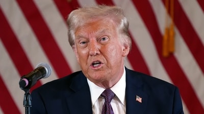 FILE - President-elect Donald Trump speaks at a meeting with Republican governors at Mar-a-Lago, on Jan. 9, 2025, in Palm Beach, Florida. (AP Photo/Evan Vucci, File) (AP) FILE - President-elect Donald Trump speaks at a meeting with Republican governors at Mar-a-Lago, on Jan. 9, 2025, in Palm Beach, Florida. (AP Photo/Evan Vucci, File) (AP)