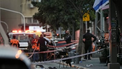 The man who attacked pedestrians with a knife was shot during the stabbing incident in Tel Aviv on Jan. 18, 2025. (AP)