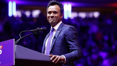 Indian-origin Vivek Ramaswamy’s post about a parody account has gone viral. (Getty Images via AFP) Indian-origin Vivek Ramaswamy’s post about a parody account has gone viral. (Getty Images via AFP)