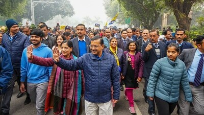 Aam Aadmi Party (AAP) National Convener Arvind Kejriwal on his way to file nomination for the upcoming Delhi Assembly elections, in New Delhi. (@ArvindKejriwal) Aam Aadmi Party (AAP) National Convener Arvind Kejriwal on his way to file nomination for the upcoming Delhi Assembly elections, in New Delhi. (@ArvindKejriwal)