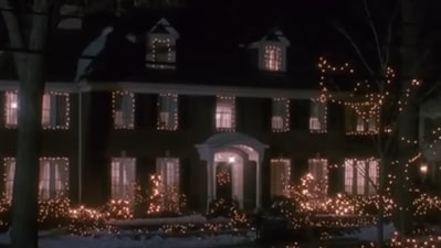 The house becomes a tourist attraction during the holidays, when fans of the movie flock to see its iconic brick exterior (YouTube) The house becomes a tourist attraction during the holidays, when fans of the movie flock to see its iconic brick exterior (YouTube)