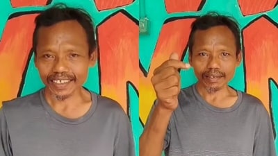 A cannibal, once imprisoned for horrific crimes in Indonesia, reinvented himself as a social media influencer. (Instagram/sumantoofficial_)
