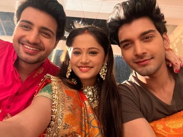 Aman Jaiswal (far right) with co-stars Shagun Singh and Hritik Yadav. Aman Jaiswal (far right) with co-stars Shagun Singh and Hritik Yadav.