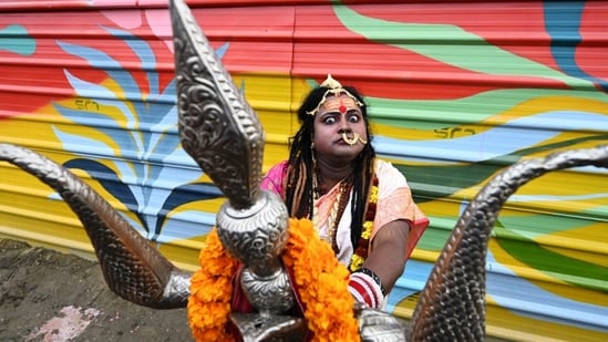 The first day of the Mahakumbh Mela, January 13 and January 14, Makar Sankranti, when ash-smeared Naga sadhus headed most akharas (ascetic sects), were the two holy bathing days.&nbsp;(Hindustan Times/Deepak Gupta)