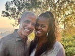 Former US president Barack Obama with wife Michelle Obama