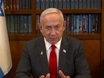 Prime Minister Benjamin Netanyahu giving a televised address in Jerusalem on Saturday. Prime Minister Benjamin Netanyahu giving a televised address in Jerusalem on Saturday.